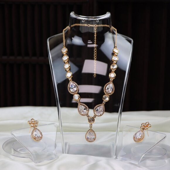 Elegant Teardrop Necklace & Earrings Set , JP29 - Picture 3 of 11